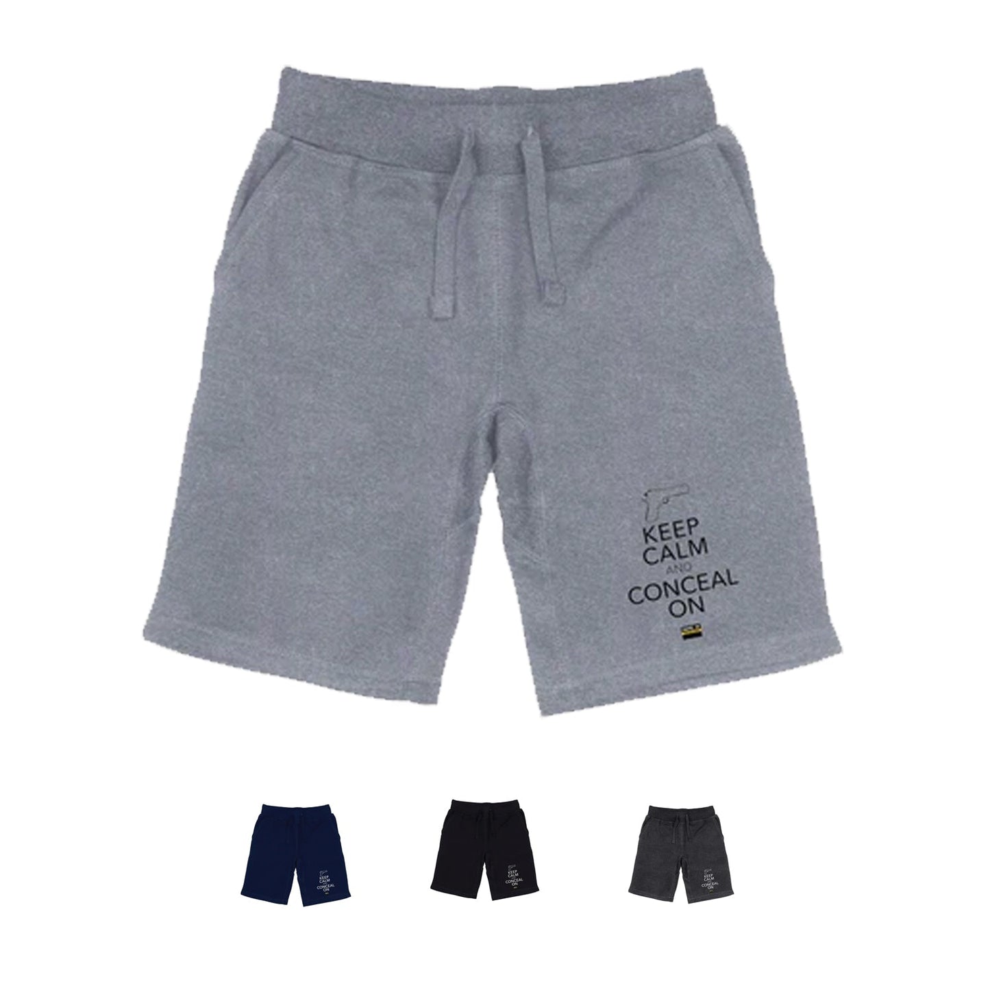 RAPDOM TS6 Fleece Gym Shorts 2nd Amendment Conceal On-Black-Small-