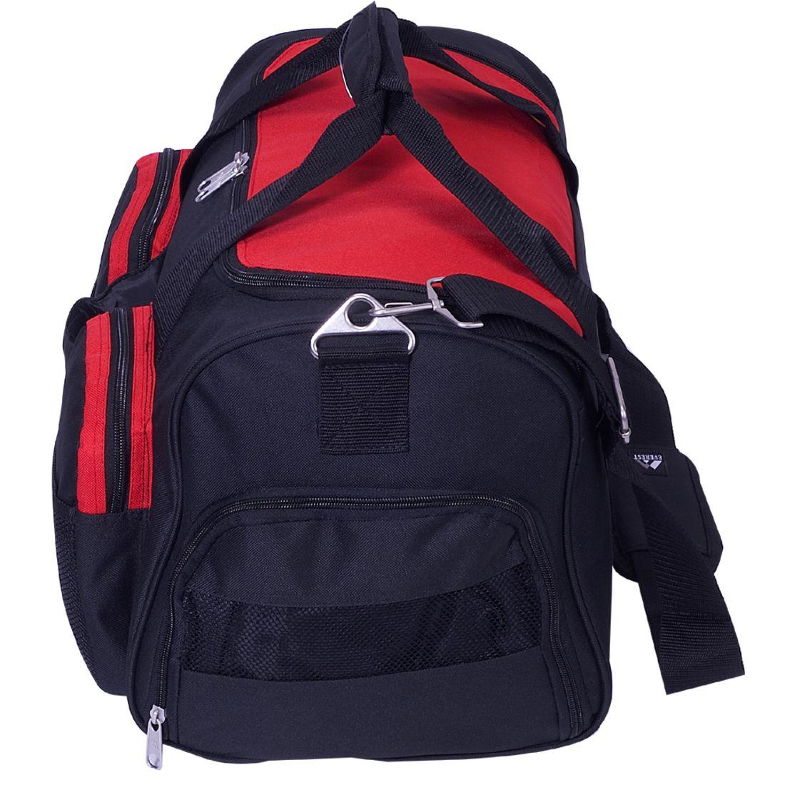 Everest Sports Wet Pocket Duffel Bag-Black-