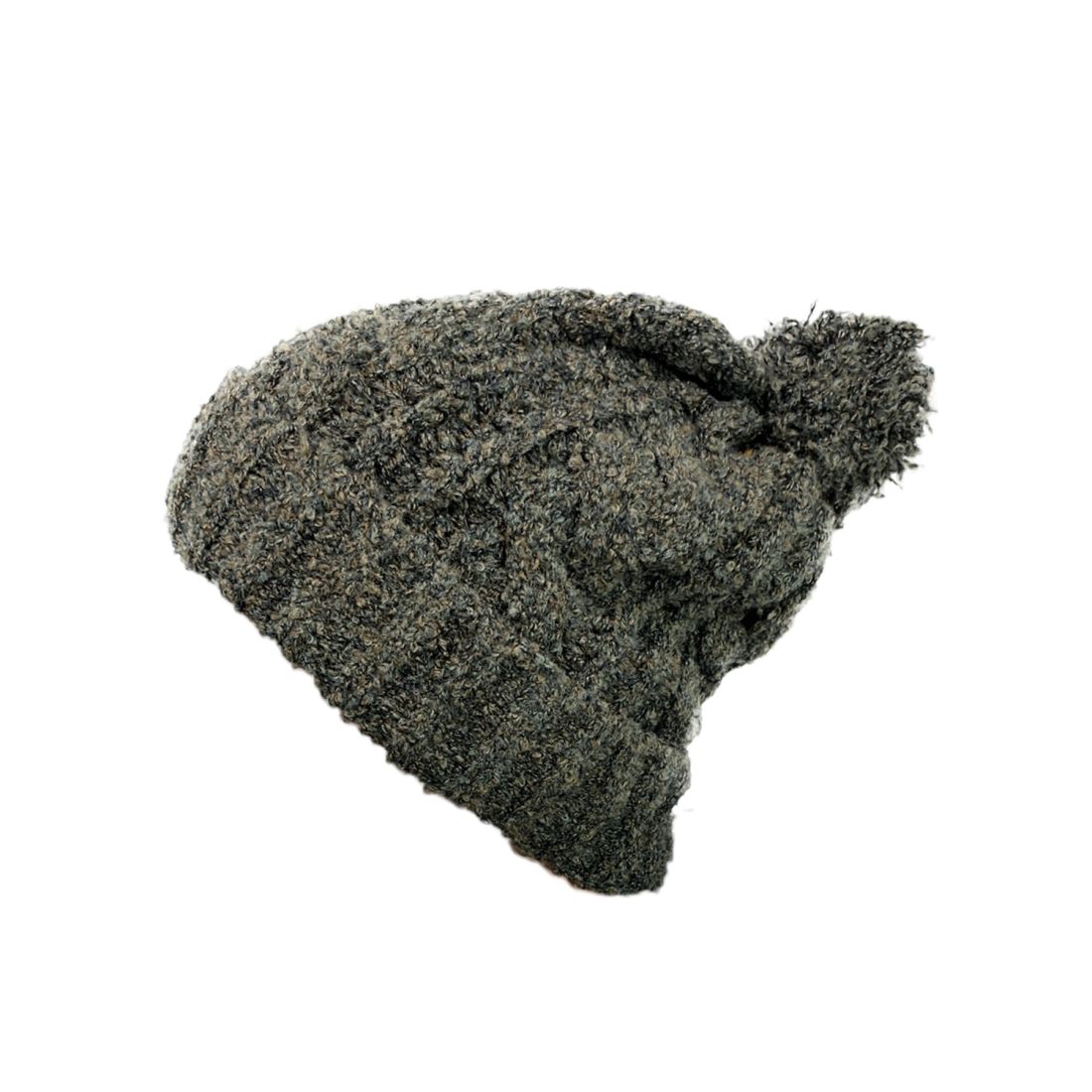 Empire Cove 2 Piece Knit Cuff Beanie Scarf Gift Set Pom Pom Winter-Gray-