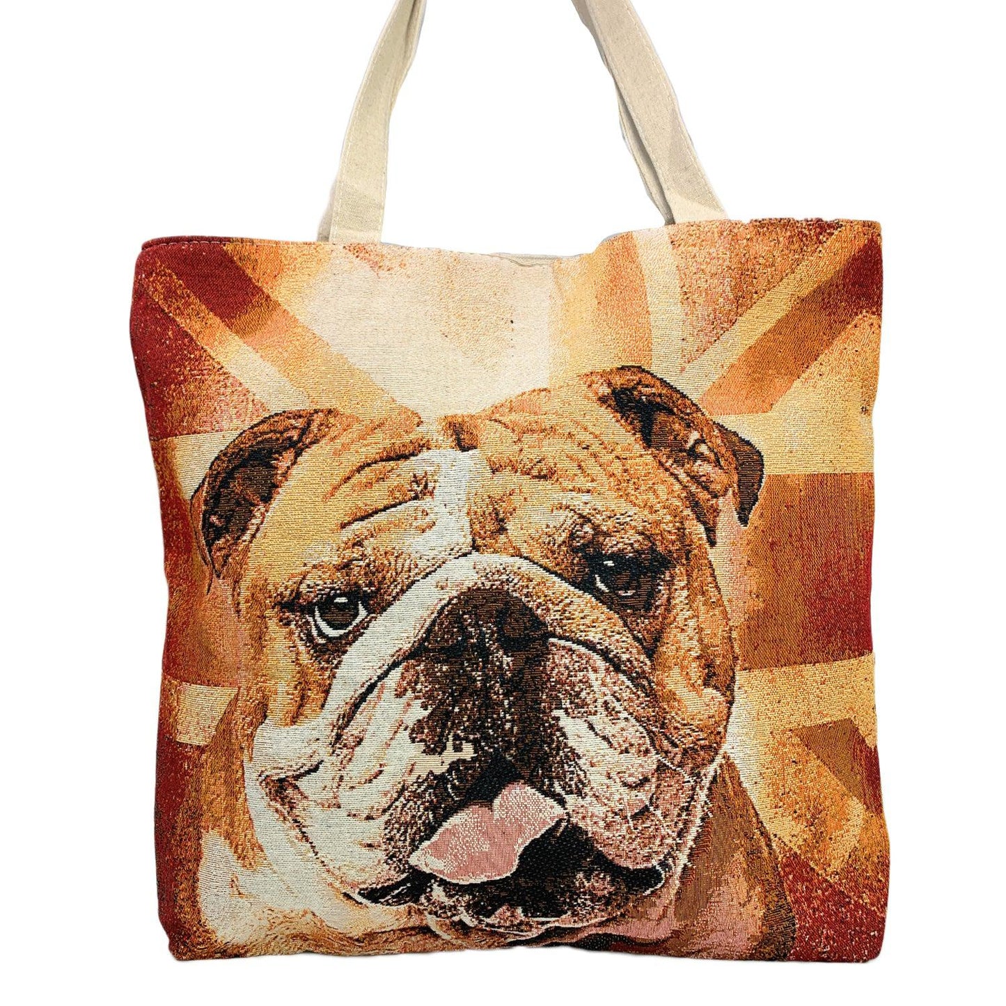 Empire Cove Designer Printed Cotton Canvas Tote Bags Reusable Beach Shopping-Dog Print-