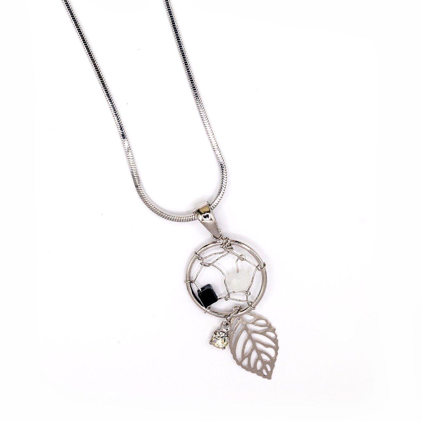 Empire Cove Dreamcatcher Pendant Necklace Silver Toned Rhinestone Fashion Jewelry-