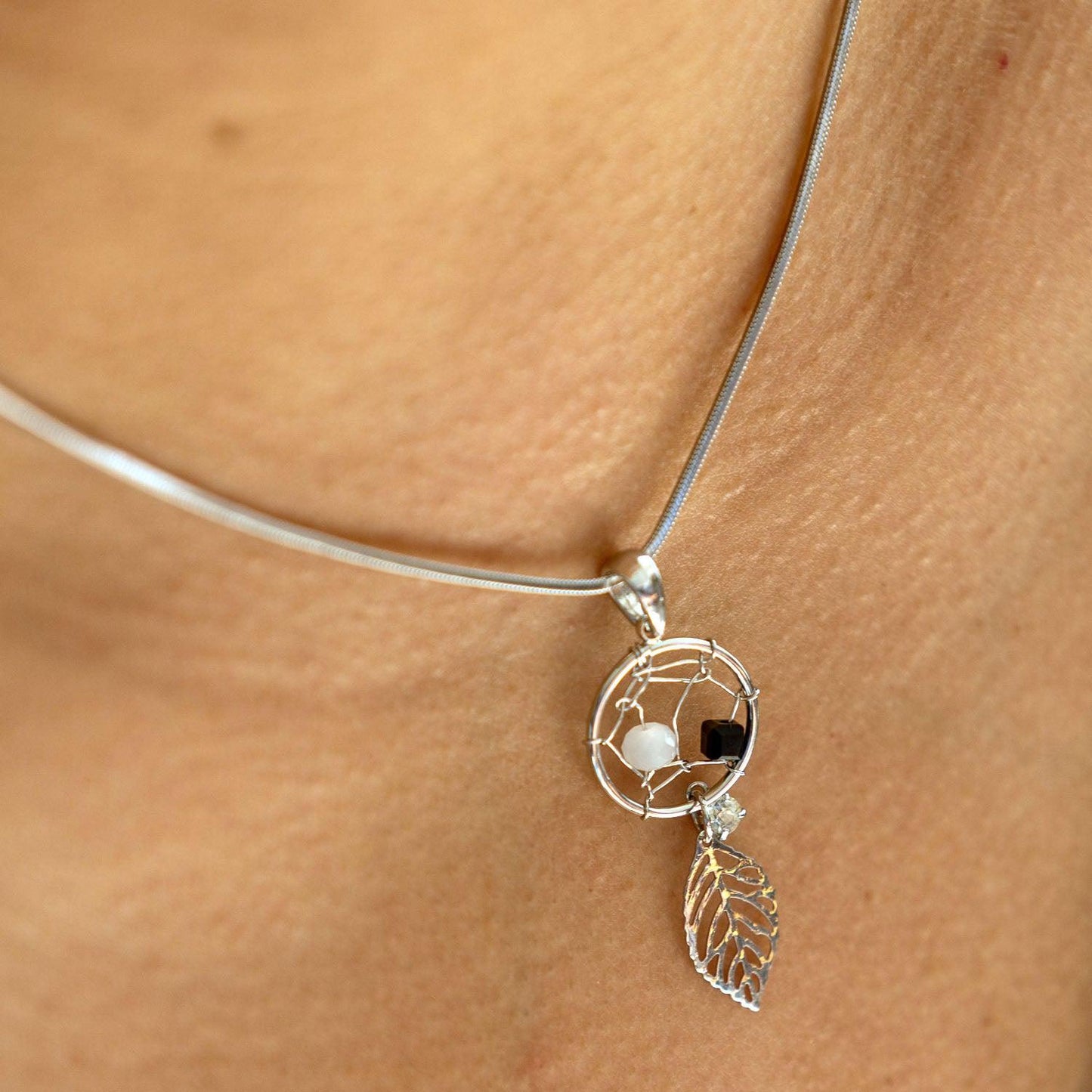 Empire Cove Dreamcatcher Pendant Necklace Silver Toned Rhinestone Fashion Jewelry-