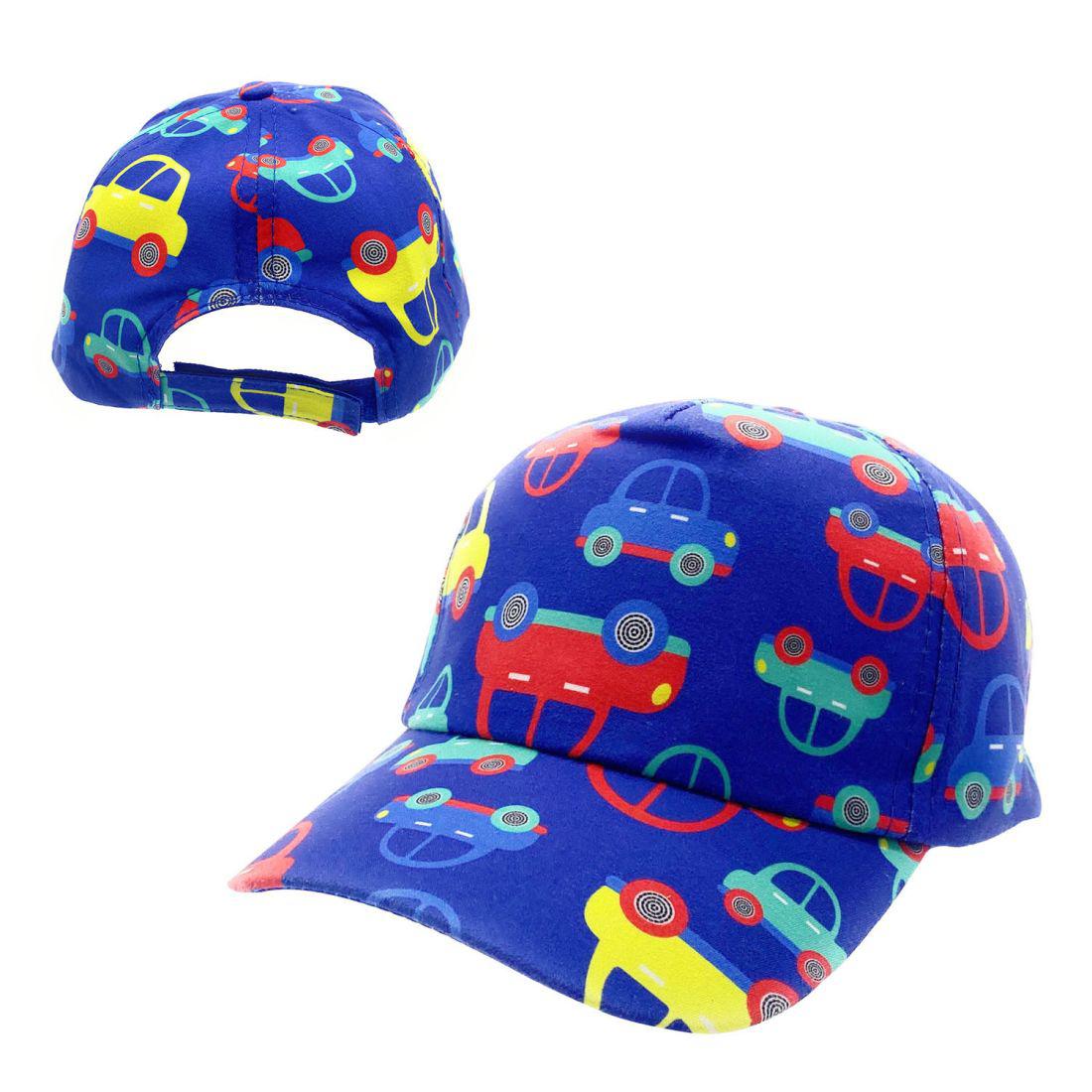 Empire Cove Kids Baseball Caps Fun Prints Hats Boys Girls Toddler-Cars-