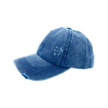 Empire Cove Womens Distressed Washed Ponytail Caps Hats Vintage Relaxed Fit-Navy-