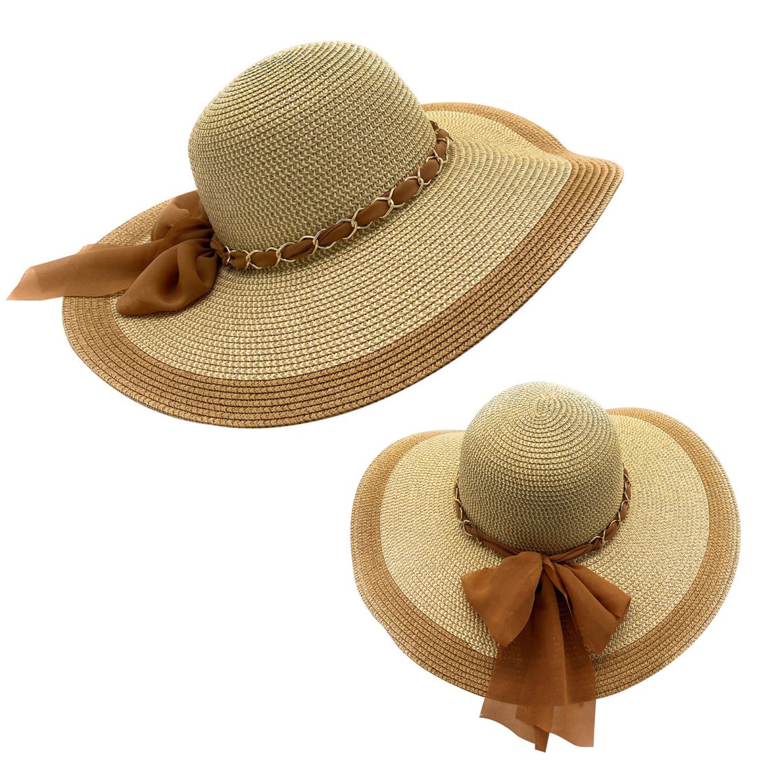 Empire Cove Womens Wide Brim Straw Hat Floppy Sun Hat Panama Fedora Summer-Flower Pink-
