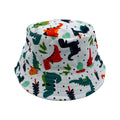 Empire Cove Kids Fun Prints Bucket Hat Fisherman Cap Girls Boys Summer Beach-Dinosaur White-