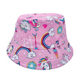 Empire Cove Kids Unicorns Bucket Hat Reversible Fisherman Cap Girls Summer Beach-Unicorn Pink-