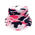 Empire Cove Camo Camouflage Print Bucket Hat Reversible Military Fisherman Cap-Pink-