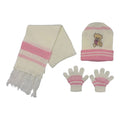 Empire Cove 3 Piece Kids Winter Knit Beanie Set Gloves Hats Scarves Girls Boys-Bear-