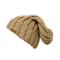 Empire Cove Cable Knit Long Beanie Braided Slouch Cuffed Womens Winter Warm-Khaki-