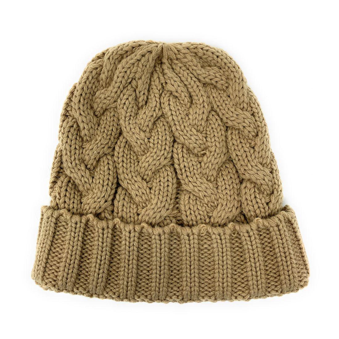 Empire Cove Womens Mens Unisex Winter Warm Solid Cable Knit Cuff Beanie-Black-
