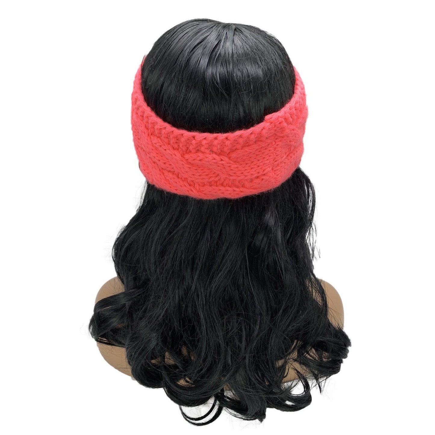 Empire Cove Reversible Headband Beanie Womens Winter Warm Solid Cable Knit-Black-