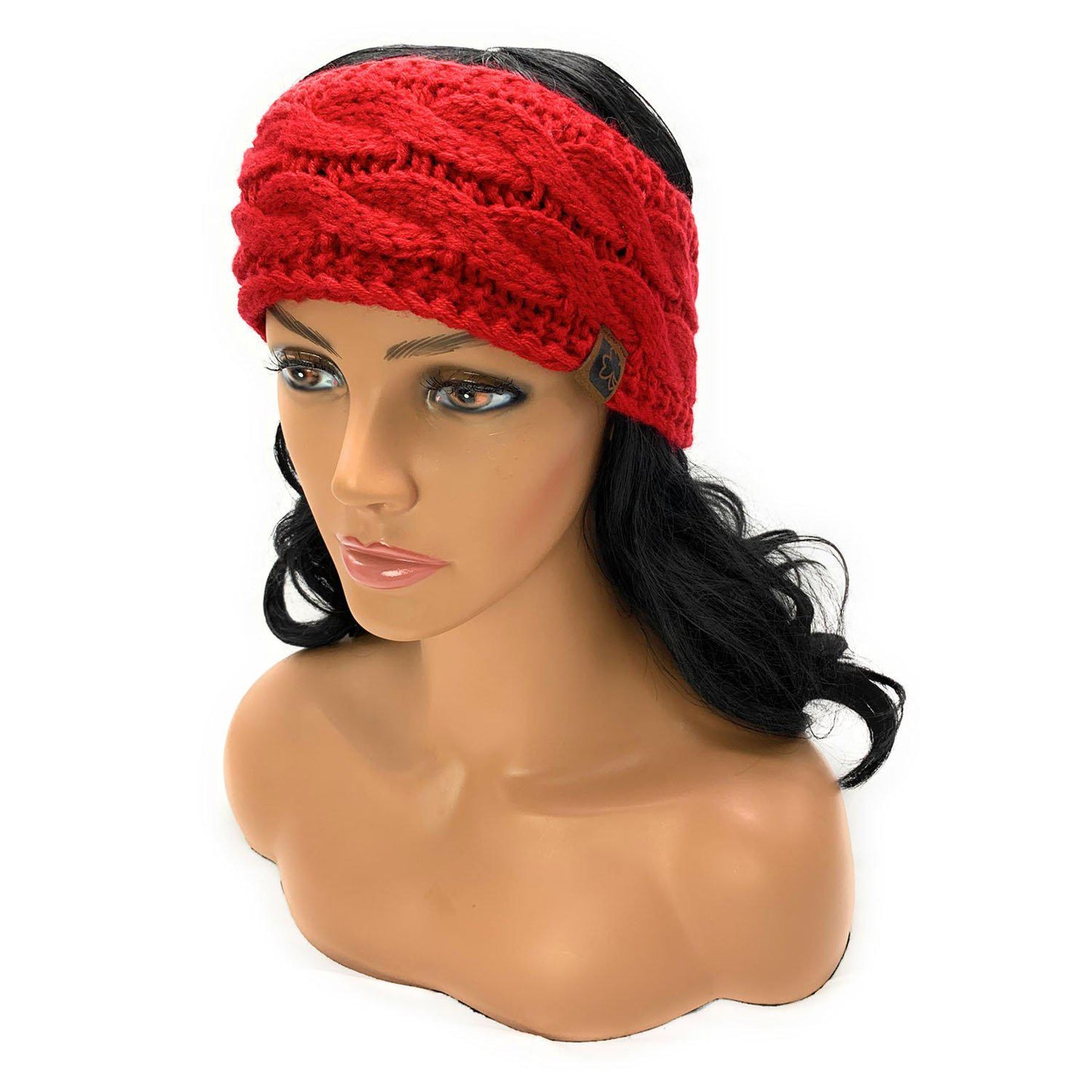 Empire Cove Reversible Headband Beanie Womens Winter Warm Solid Cable Knit-Black-