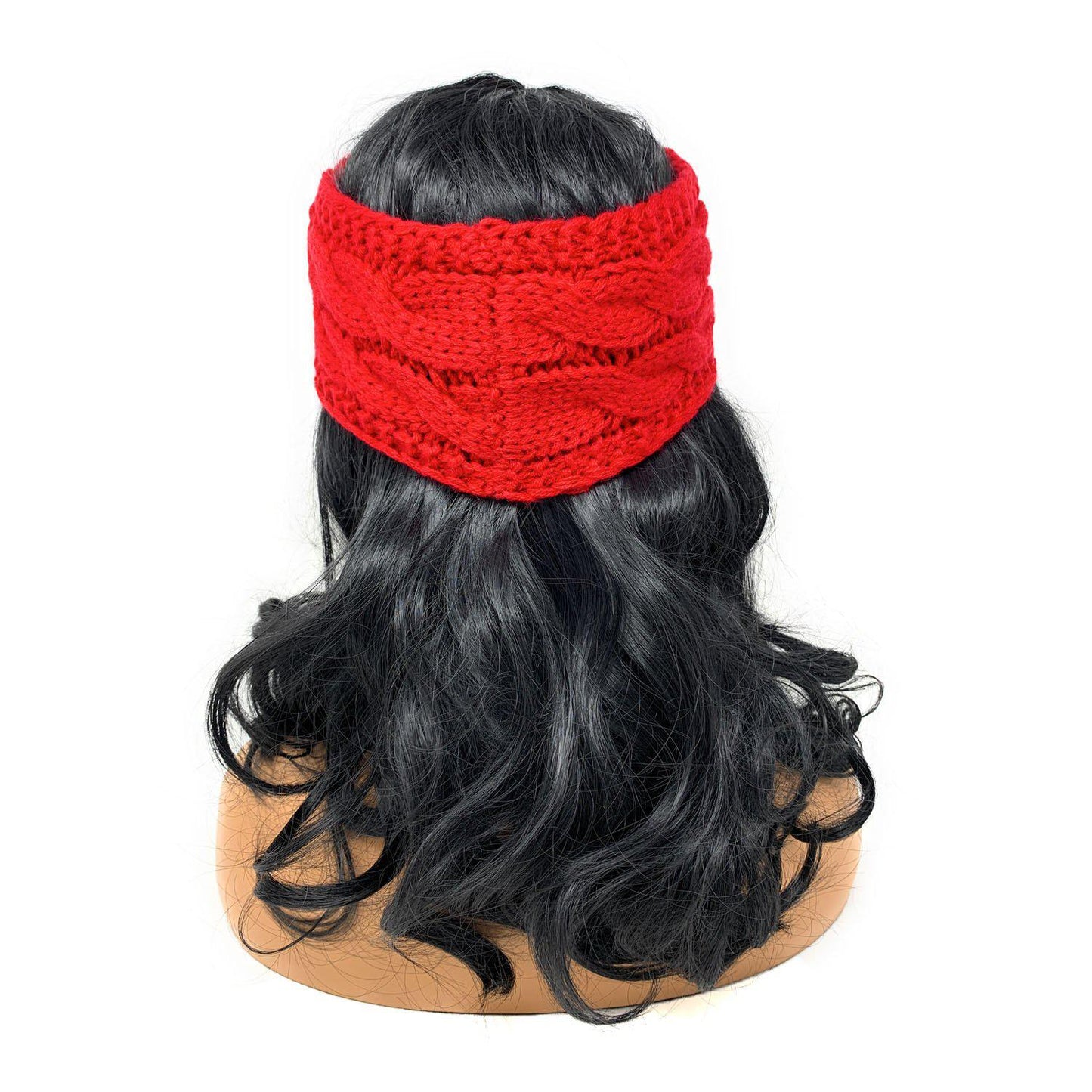 Empire Cove Reversible Headband Beanie Womens Winter Warm Solid Cable Knit-Black-