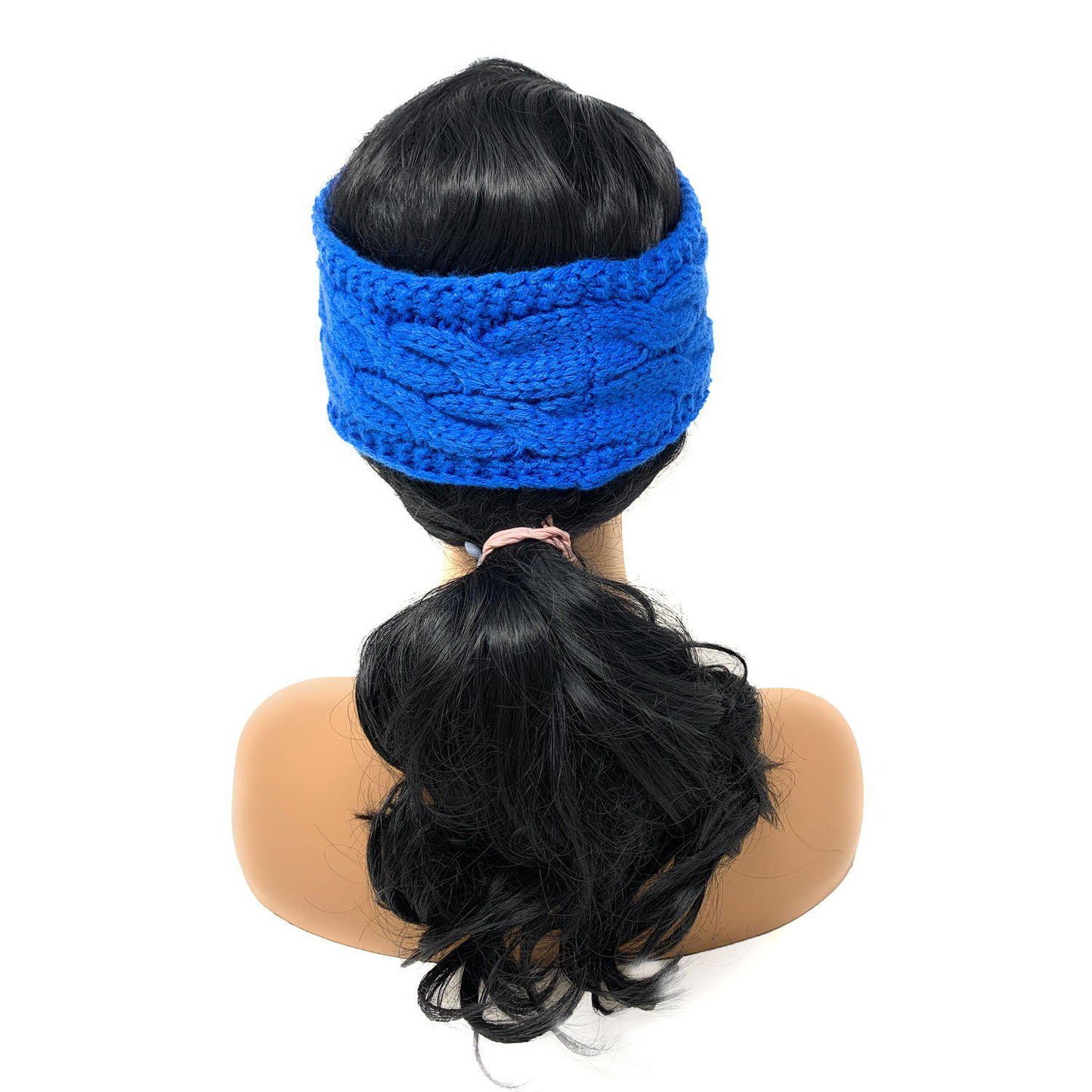 Empire Cove Reversible Headband Beanie Womens Winter Warm Solid Cable Knit-Black-