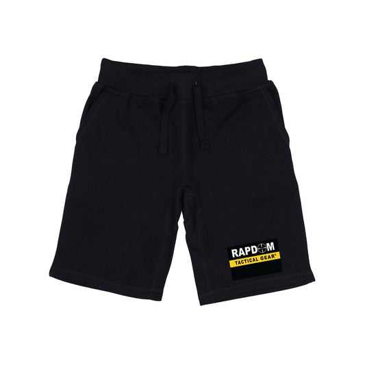 RAPDOM TS6 Fleece Gym Shorts with original logo-Black-Small-