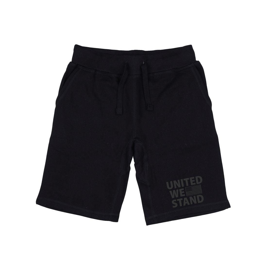 RAPDOM TS6 Fleece Gym Shorts United We Stand USA Flag-Black-Small-