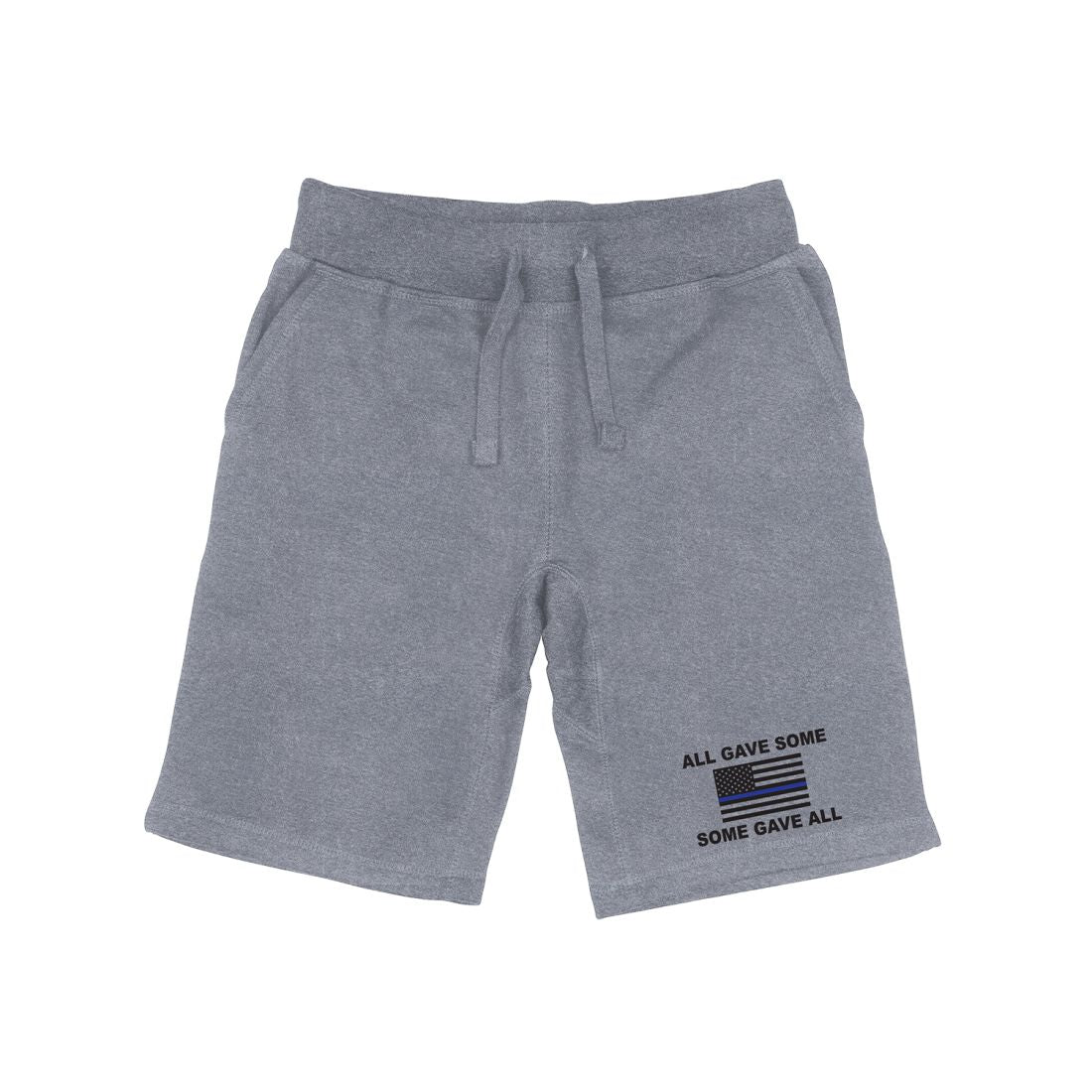 RAPDOM TS6 Fleece Gym Shorts TBL Thin Blue Line All Gave Some-Heather Grey-Small-