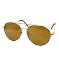 Empire Cove Gradient Aviator Sunglasses Mirrored Lens Metal Frame UV Protection-Gold Black/Gold Mirror-