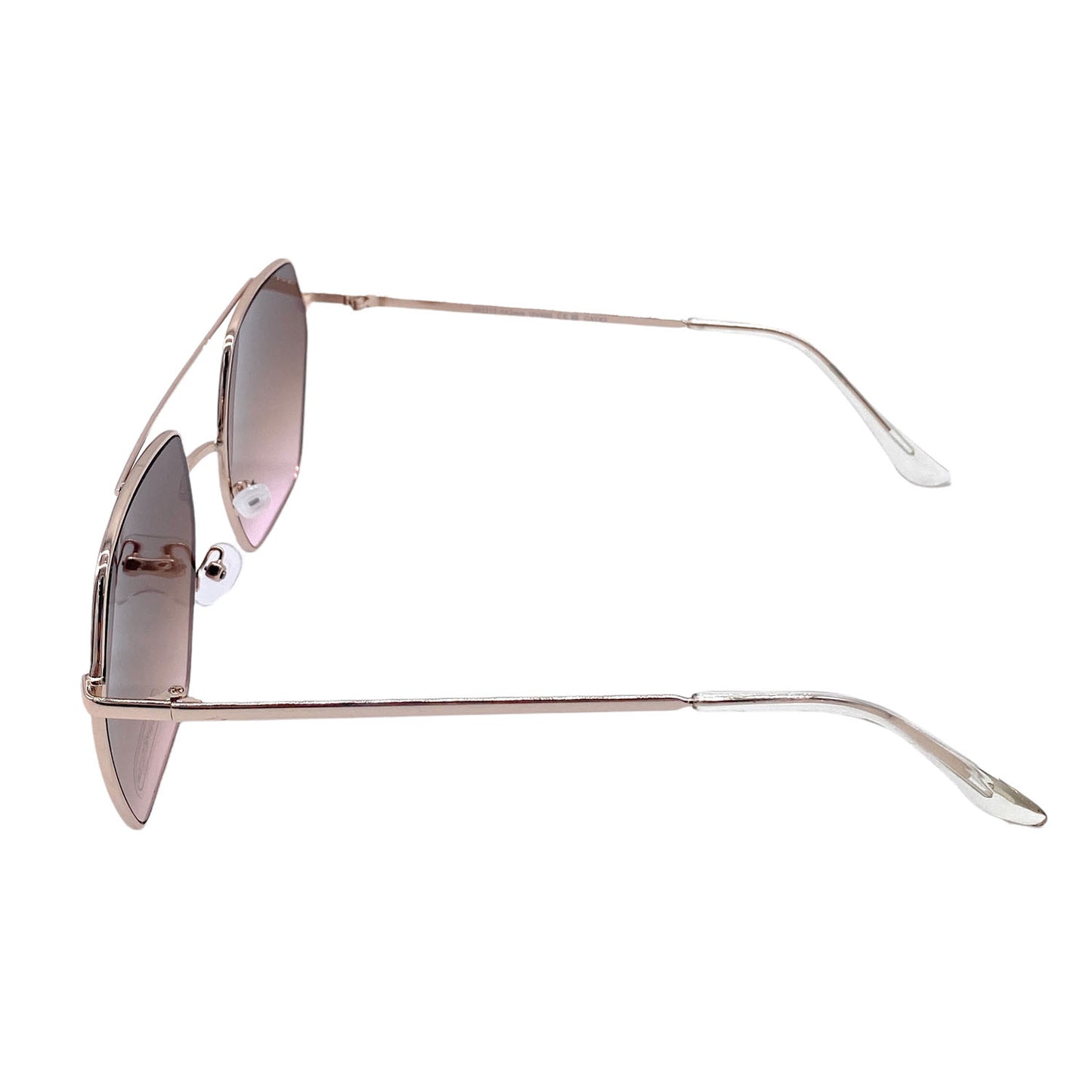 Empire Cove Polygon Sunglasses Metal Frame Classic Gradient Shades UV Protection-Gold/Smoke-