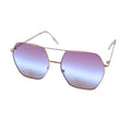 Empire Cove Polygon Sunglasses Metal Frame Classic Gradient Shades UV Protection-Gold/Purple Blue-