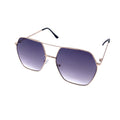 Empire Cove Polygon Sunglasses Metal Frame Classic Gradient Shades UV Protection-Gold/Smoke-