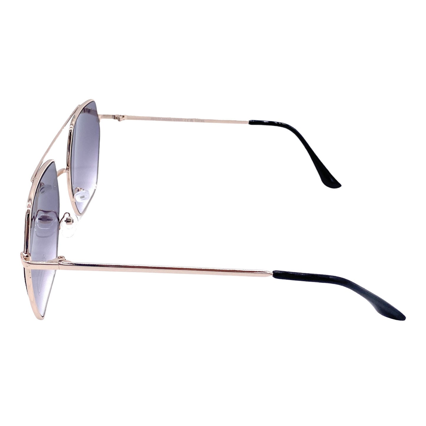 Empire Cove Polygon Sunglasses Metal Frame Classic Gradient Shades UV Protection-Gold/Smoke-