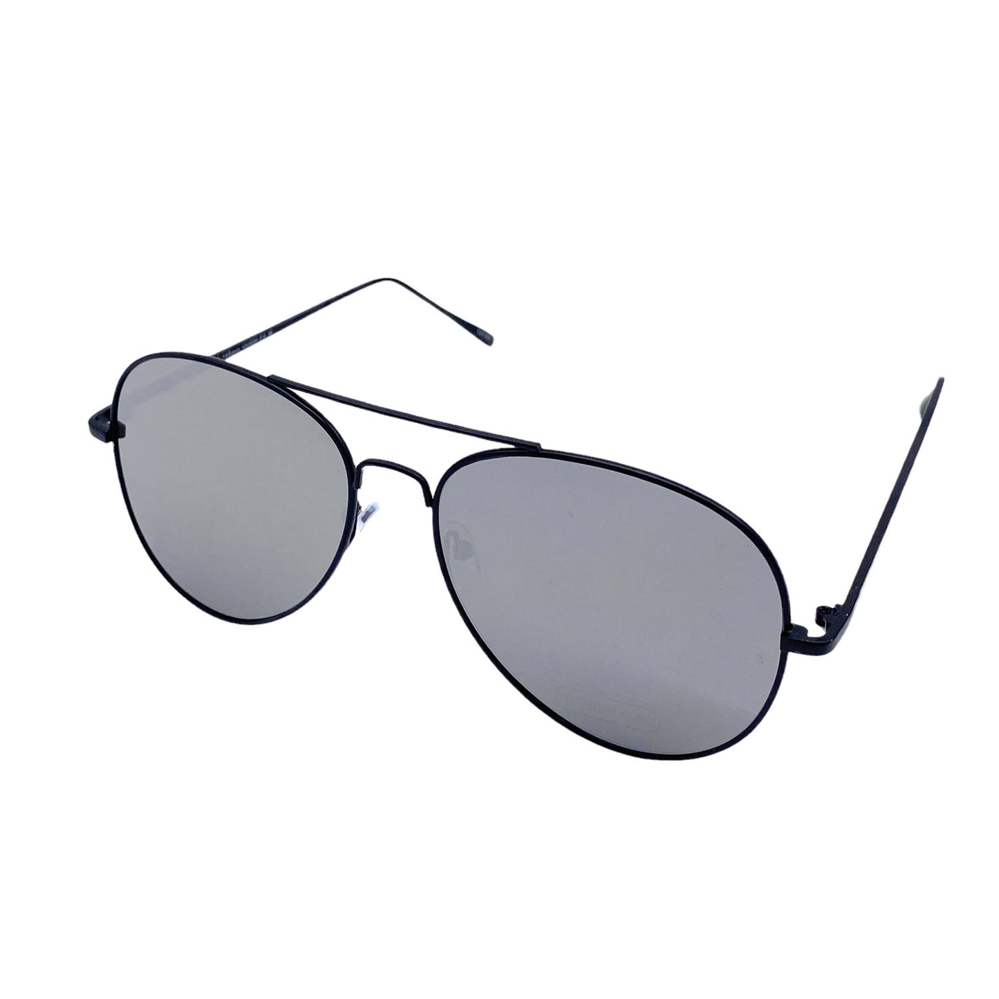 Empire Cove Classic Aviator Sunglasses Metal Frame Mirrored Lens UV Protection-Black/Silver Mirror-