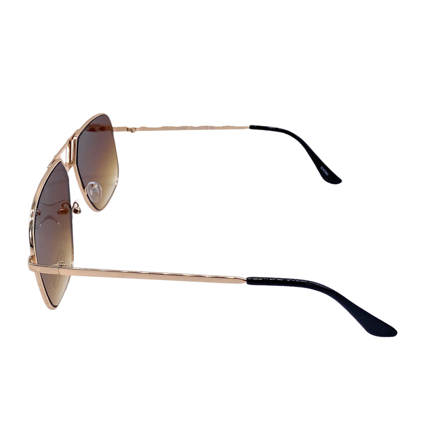 Empire Cove Oversized Aviator Sunglasses Stylish Metal Frame Gradient Shades-Gold/Brown-