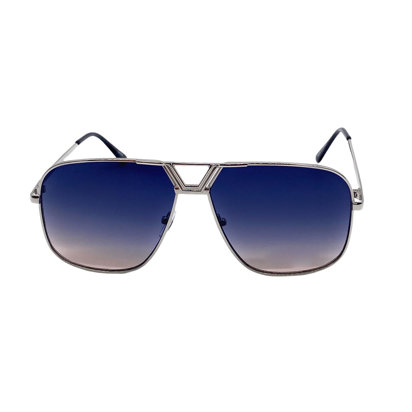 Empire Cove Oversized Aviator Sunglasses Stylish Metal Frame Gradient Shades-Gold/Brown-