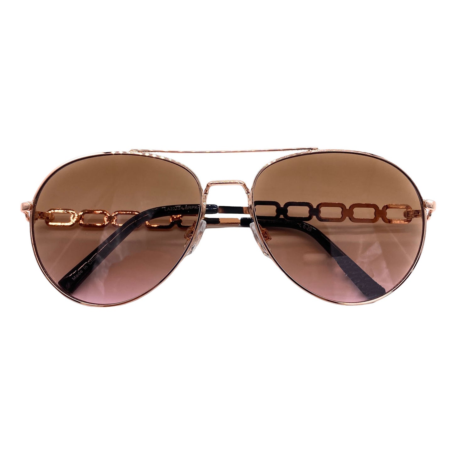 Empire Cove Classic Gradient Aviator Sunglasses Metal Frame Trendy UV Protection-Gold/Brown-