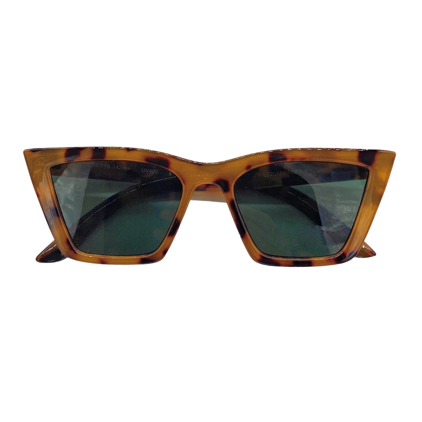 Empire Cove Square Cat Eye Sunglasses Trendy Retro Sunnies Shades UV Protection-Black-