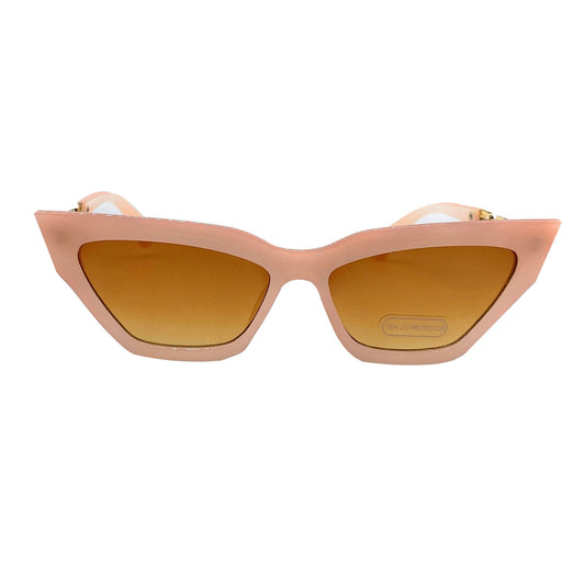 Empire Cove Retro Vintage Cat Eye Sunglasses Trendy Stylish Shades UV Protection-Pink/Brown-