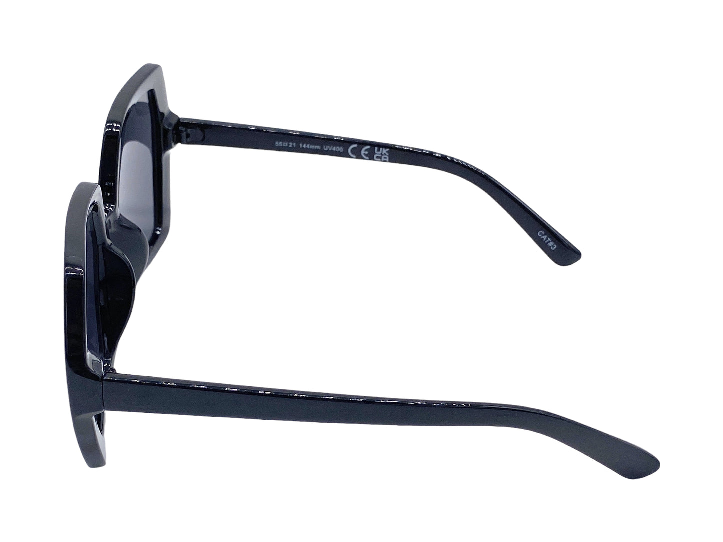 Empire Cove Oversized Square Sunglasses Hexagon Trendy Retro Classic Shades Sunnies-Black-