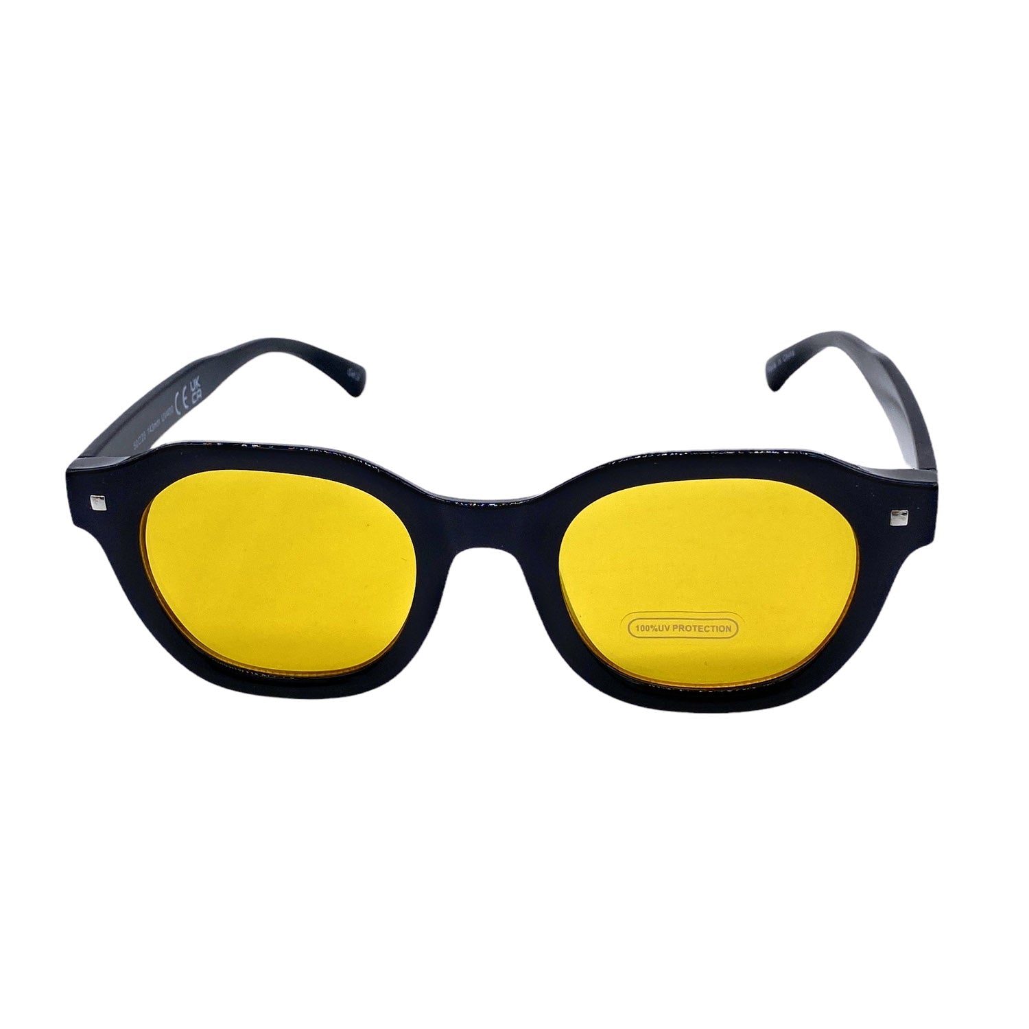 Empire Cove Round Polygon Sunglasses Retro Classic Vintage Shades Sunnies Driving-Black-