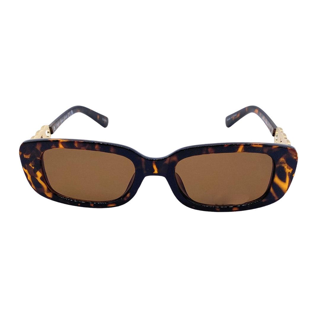 Empire Cove Rectangle Sunglasses Trendy Retro Narrow Square UV Protection Driving-Black-