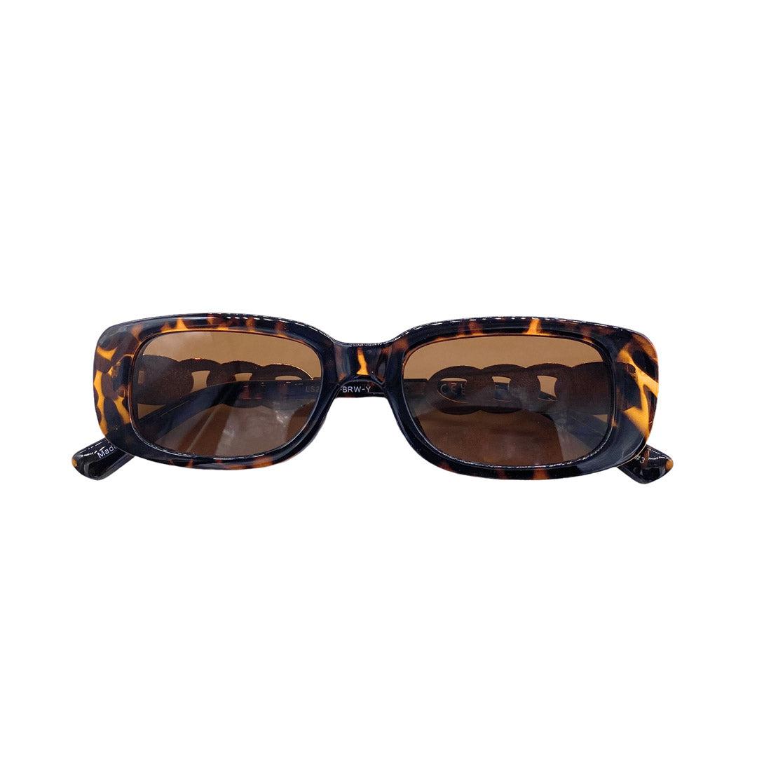 Empire Cove Rectangle Sunglasses Trendy Retro Narrow Square UV Protection Driving-Black-