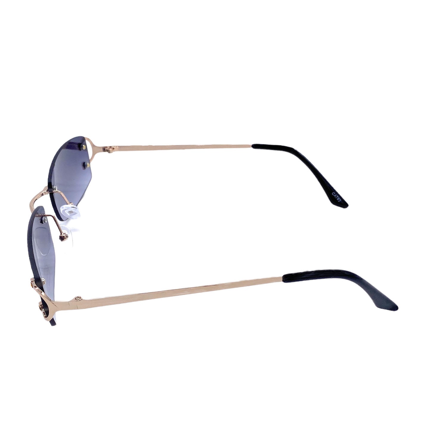 Empire Cove Rimless Sunglasses Gradient Rectangle Shades Frameless Retro Trendy-Blue-