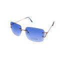 Empire Cove Rimless Sunglasses Gradient Square Retro Frameless UV Protection-Blue-