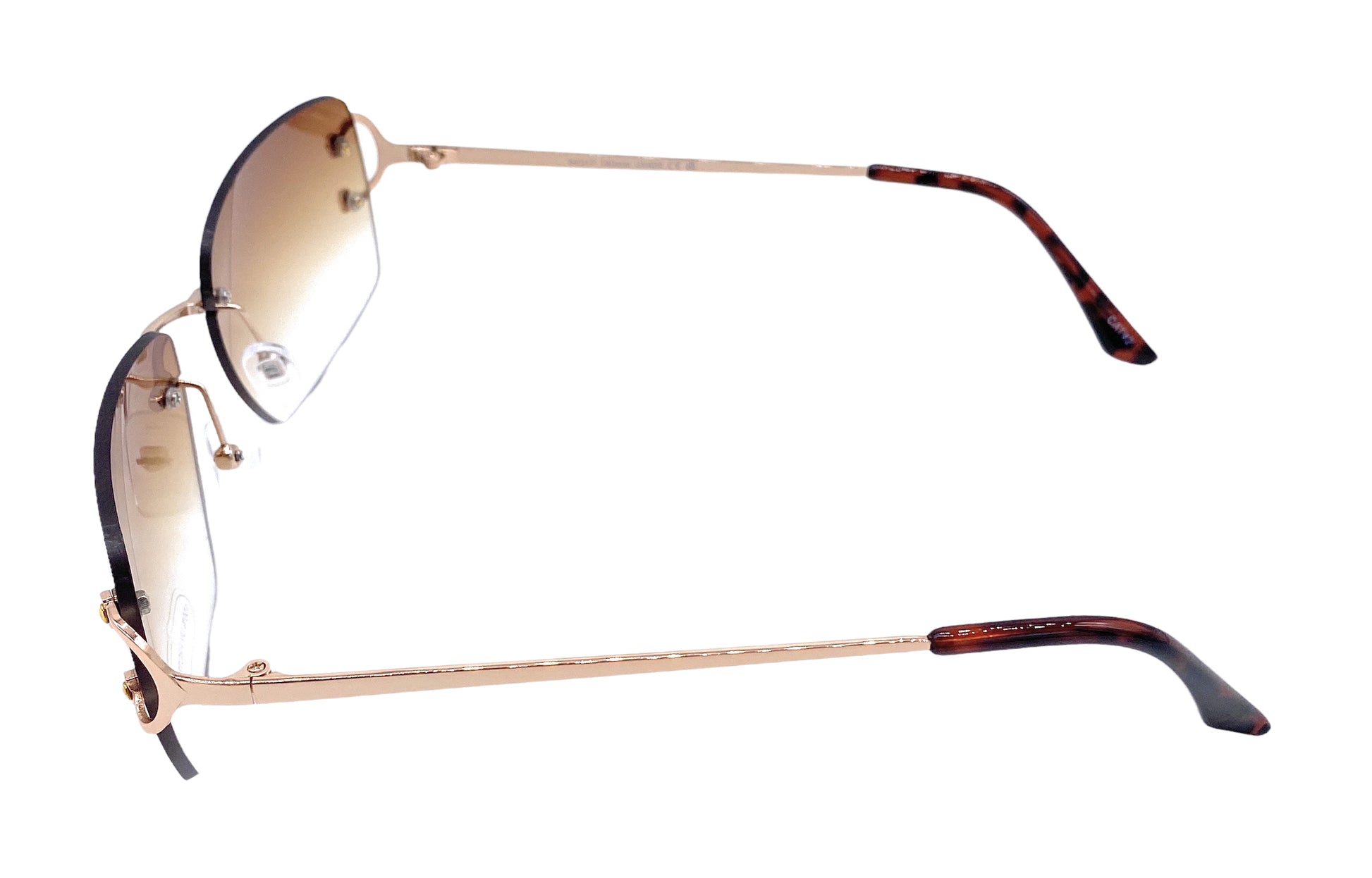 Empire Cove Rimless Sunglasses Gradient Square Retro Frameless UV Protection-Blue-