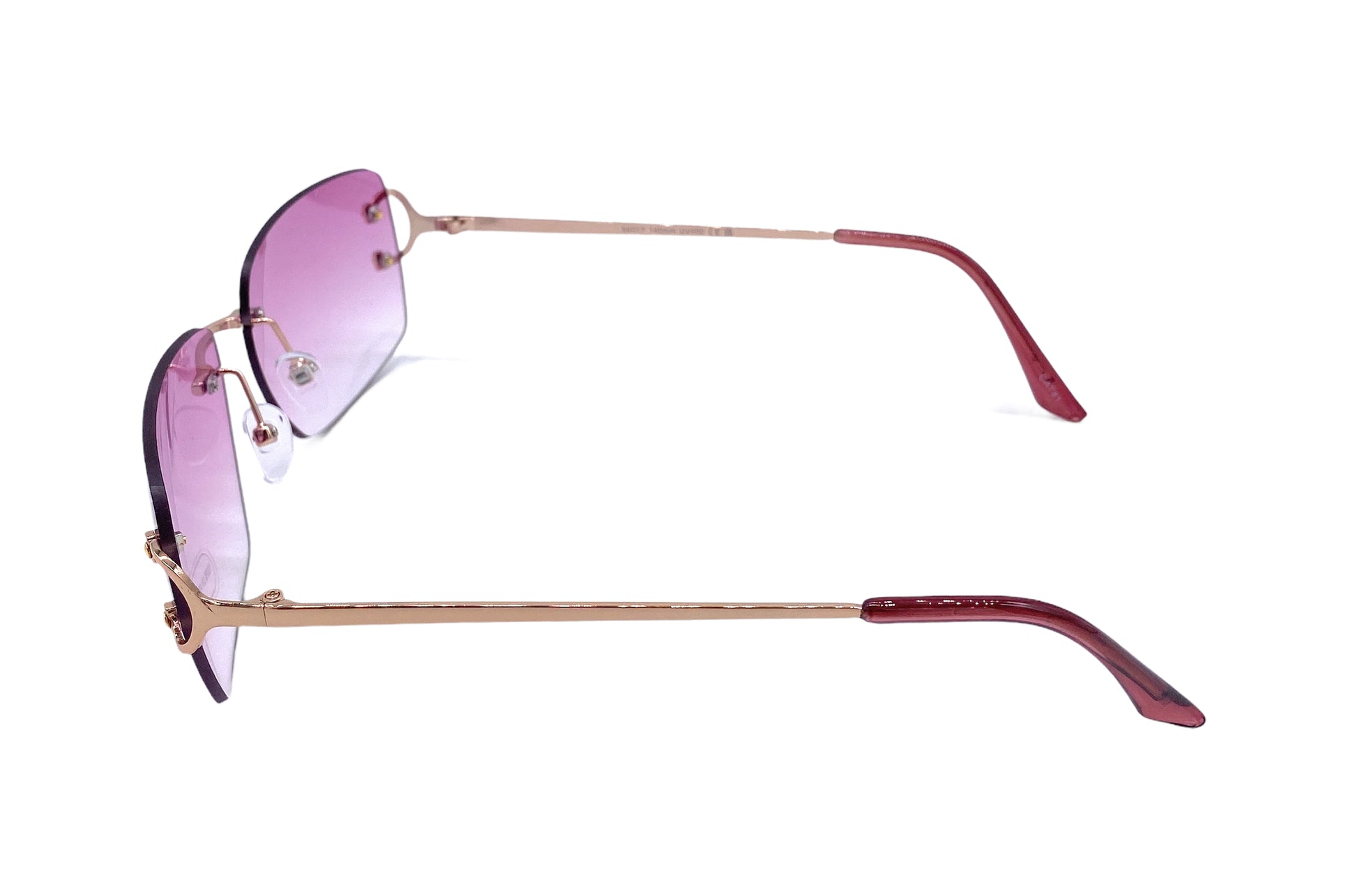 Empire Cove Rimless Sunglasses Gradient Square Retro Frameless UV Protection-Blue-