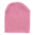 Empire Cove Knit Uncuffed Beanie Hat Cap Warm Winter Men Women Short Toboggan-Pink-