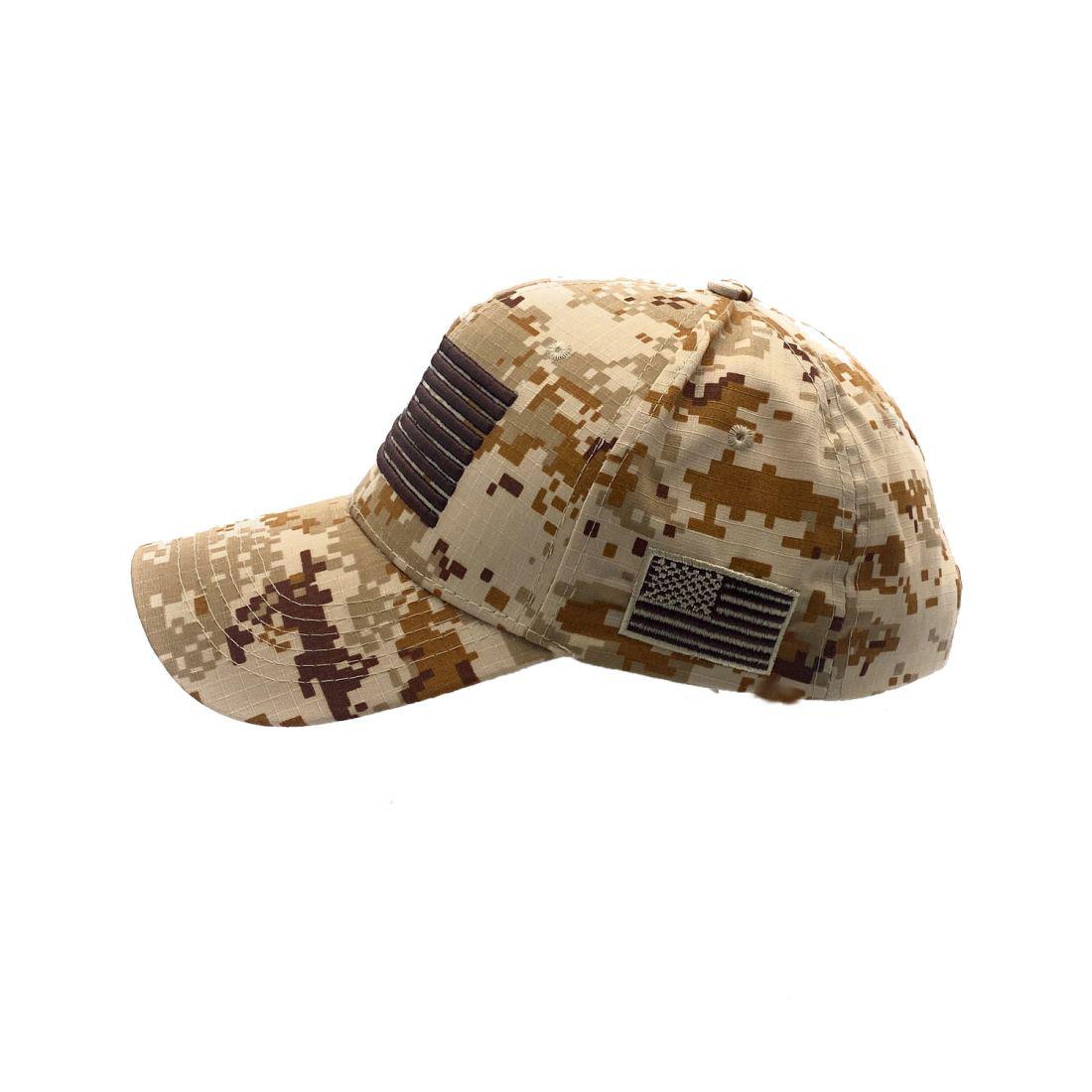 Empire Cove USA Flag Baseball Dad Caps Patriotic Hats Camo Camouflage Military-Black-