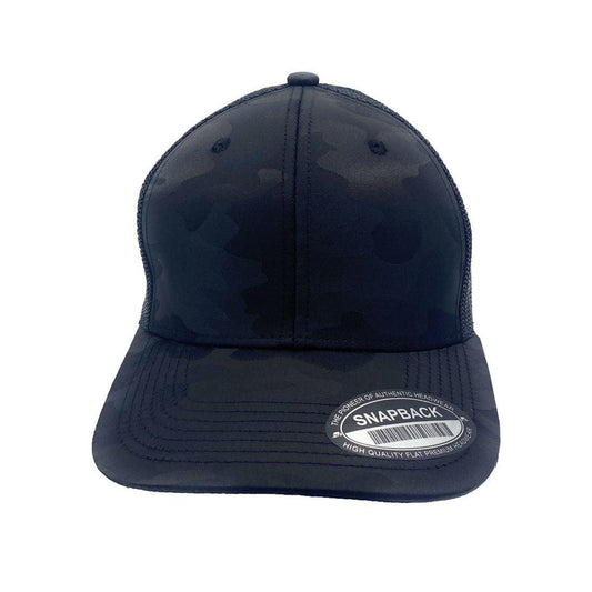 Empire Cove Camouflage Camo Retro Baseball Caps Flat Bill Trucker Hat Snapback-Black-