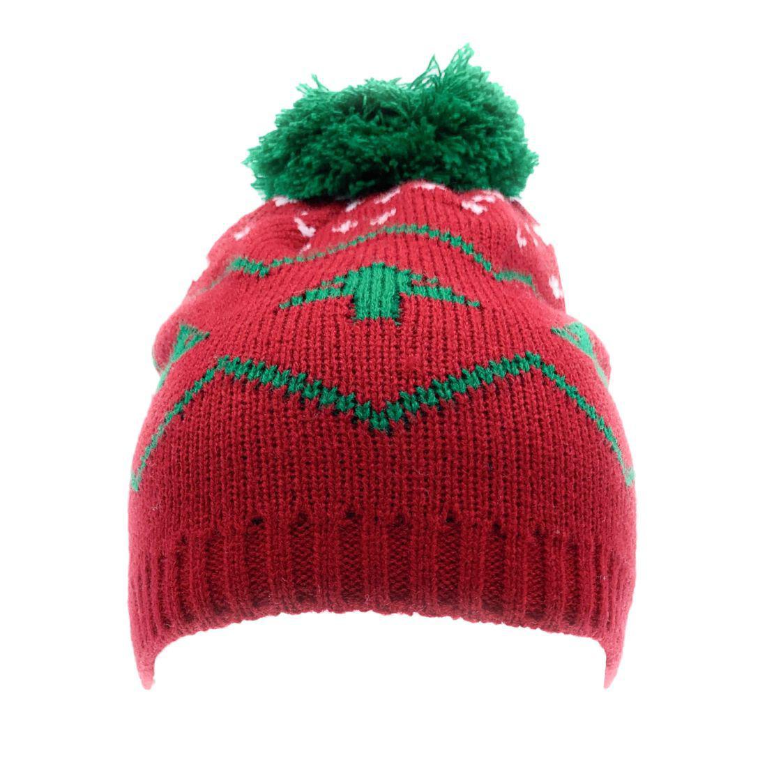 Empire Cove Winter Holiday Christmas Beanie with Yarn Pom Pom Holiday Gifts-Ho Ho Ho-