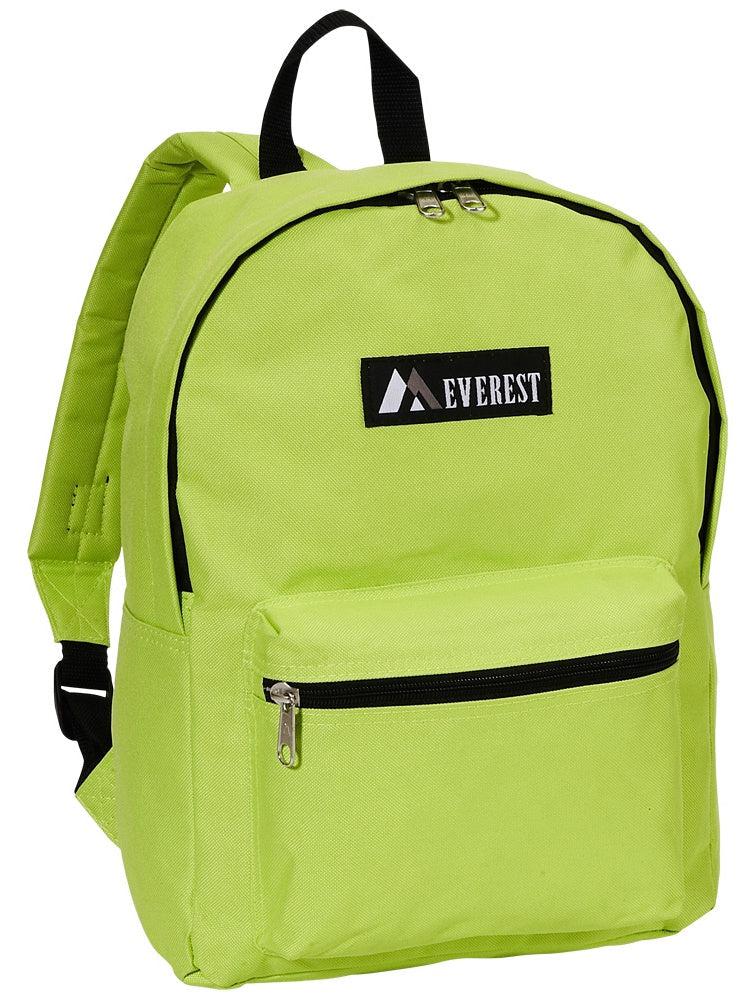 Everest Backpack Book Bag - Back to School Basic Style - Mid-Size-Lime-