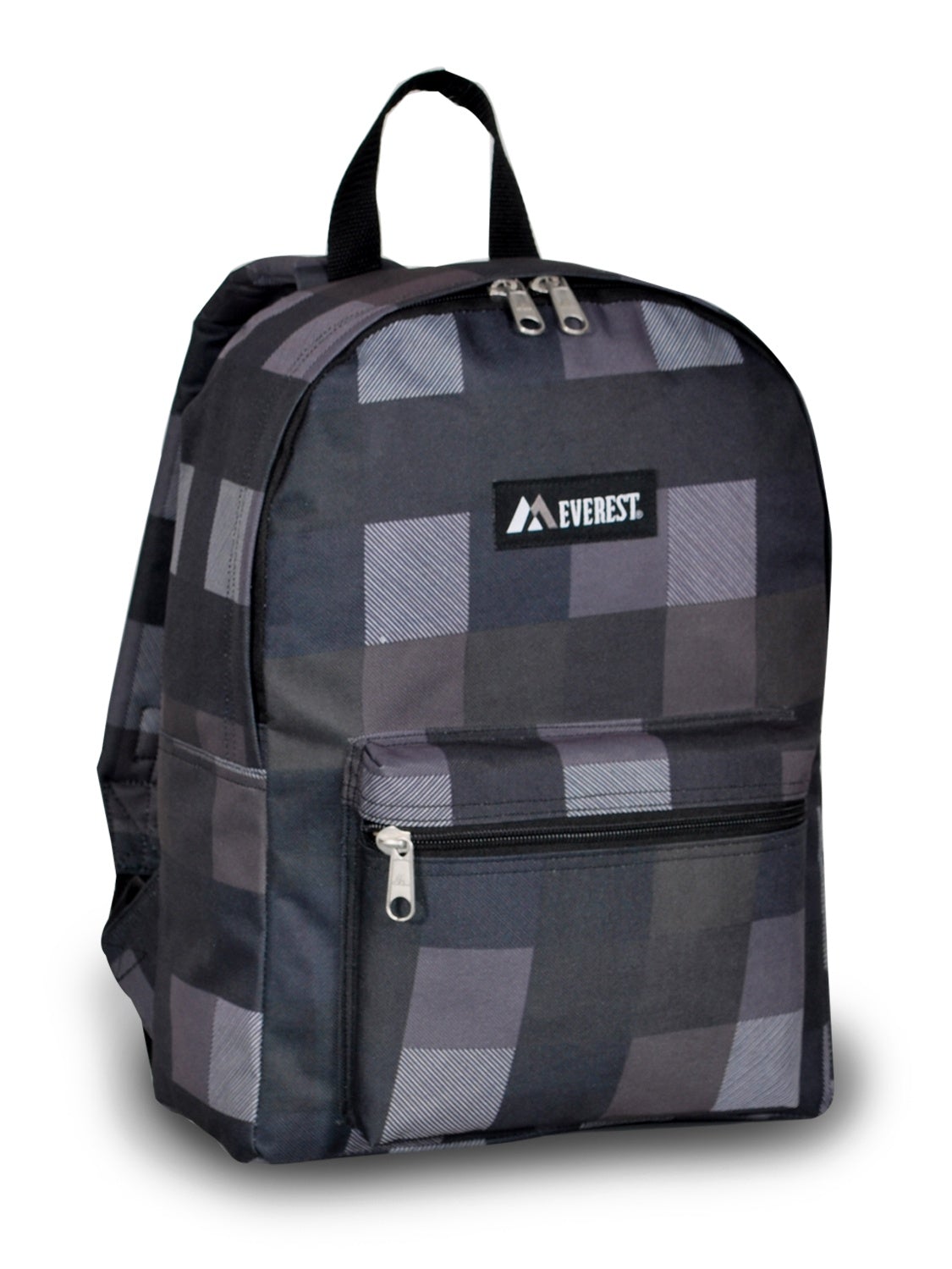 Everest Backpack Book Bag - Back to School Basics - Fun Patterns & Prints-Charcoal/Gray Plaid-