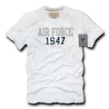 Rapid Dominance Army Air Force Navy Marines Applique Military Year T-Shirts Tees-Air Force - White-Regular-Large