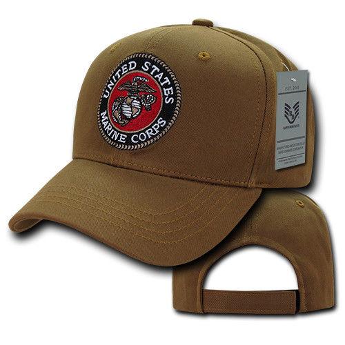 Army Air Force Navy Marines Police Security Cotton Baseball Hats Caps-MARINE SEAL - COYOTE-