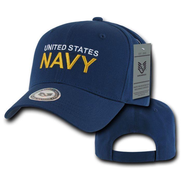 Army Air Force Navy Marines Police Security Cotton Baseball Hats Caps-NAVY - NAVY-